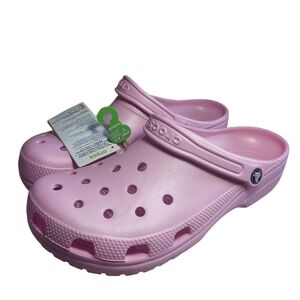 CROCS Pink Water Shoes with Perforated Design and Heel Strap